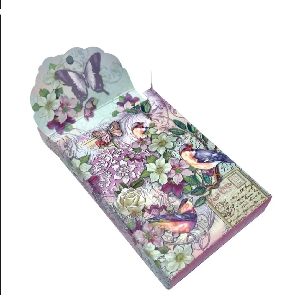 Pooch & Sweetheart Lavender Floral Bird Embellished *Pouch (73747P)
